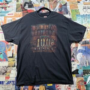 2002 Vintage Harley-Davidson‎ Milwaukee Iron 100 Years T-Shirt Mens XL